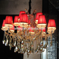 Designer Home Decor Pendant Light With Red Glass Lamp Shade